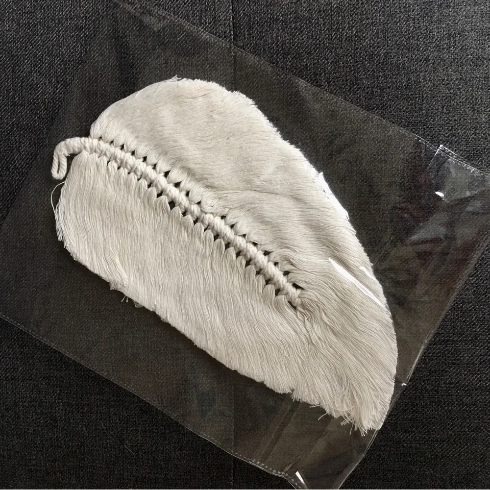 Bohemian, Macrame, Leaf Wall Home Decor, Ivory